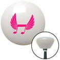 thumbnail image 1 of American Shifter  Pink Musical Note with Wings White Retro Shift Knob with M16 x 1.5 Insert Shifter, 1 of 1