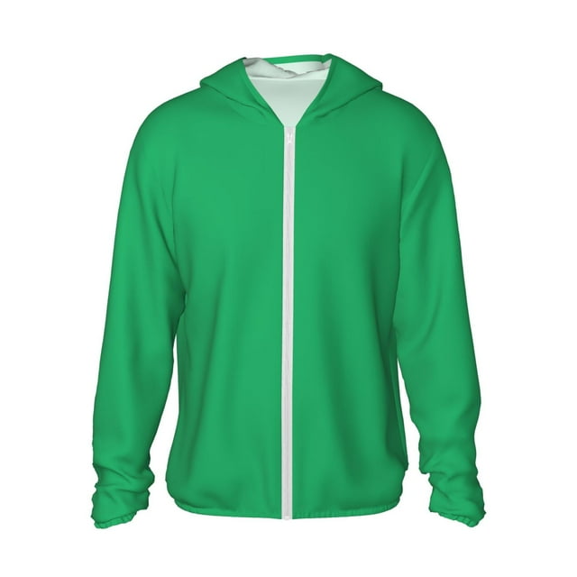 Lsque Forestgreen Pattern UPF 50+ Lightweight Sun Protection Men's Women's Long Sleeve Shirt, Hoodie Performance -Small