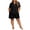 #02 Black 【Mix & Rotate: Stock Up On All-Season Soft Loungewear】, variant on Plus Size Women's Plus Size 2 Piece Pajama Sets, V-Neck Short Sleeve Top & Drawstring Pocket Elastic Shorts, Oversized Solid Casual Home Outfit | TruHer,Army Green 2XL