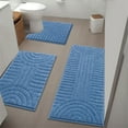thumbnail image 6 of Bathroom Rugs Sets 3 Piece, Soft Absorbent Microfiber Bath Mats and U-Shaped Contour Toilet Rug, Plush Shaggy Bath Mat Set for Bathroom, 6 of 14