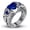 Dark Blue, variant on 925 Silver Hollow Cubic Zirconia Crystal Heart Ring Women Elegance Jewelry Gifts-Light Blue-5
