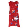 thumbnail image 4 of TJAZFJPA Robes Formelles pour Filles Taille 10-12 Robe Sans Manches pour Fille 4 Juillet Mignonne Imprimé Drapeau Patriotique Ligne Extensible Confortable Robe d'Été Décontractée pour Jouer pour Tout-Petits Enfants Bébé, 4 of 5
