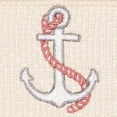 thumbnail image 3 of Authentic Hotel and Spa Turkish Cotton Nautical Embroidered Light Grey 4-piece Washcloth Set, 3 of 3