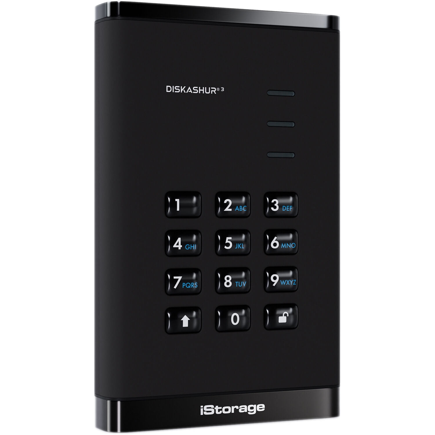 Disque dur portable chiffré Istorage diskAshur3 USB 3.2 Gen 1 1 To (Noir)