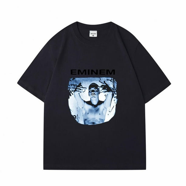 Camisetas con estampado de Eminem LiL Peep Asap Rock para hombre, ropa de calle de Hip Hop, camisetas informales de manga corta para hombre, camisetas Unisex con cuello redondo