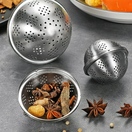 

Jiaroswwei Tea Infuser Food Grade Rust-proof Stainless Steel Sphere Locking Spice Tea Ball Strainer for Home