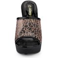 thumbnail image 2 of Sandalias de cuña con plataforma y purpurina Allegra K Oro negro 37, 2 of 6