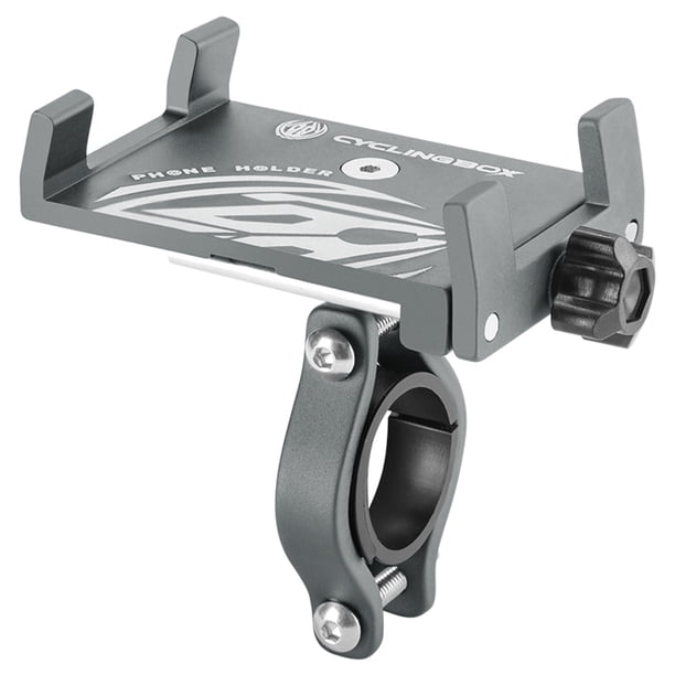 CYCLINGBOX Soporte para teléfono para bicicleta MTB Soporte para manillar de scooter de aluminio (Gris) Likrtyny Para estrenar
