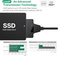 thumbnail image 4 of SATA Adapter Cable Harddisk To USB Type-c Converter Cord USB 3.0 2-in-1 Fast Transmission Speed Cable, 4 of 9