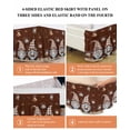 thumbnail image 6 of Coffee Gnomes Wrap Around Bed Skirts for Queen Bed 16" Drop, Bed Skirt with Adjustable Elastic Belt Dust Ruffle Bed Valance for Bedroom Hotel Luxury Coffee Beans Cups Brown Bed Frame Cover, 6 of 7