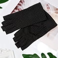 thumbnail image 6 of HOMEIORA Sun Gloves for Women UV Protection Fingerless Non Slip Sunscreen Driving Gloves for Summer Outdoor - Black, 1 Pair, 6 of 7