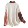 thumbnail image 5 of FRSASU Summer Tops Women'S Tops Single Breasted Long Sleeve Shirt Tops Loose Lapel Shirt Blouse Khaki 10(XL), 5 of 5