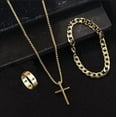 thumbnail image 5 of CUKIXA 2/3-Piece Men's Cross Jewelry Set - Titanium Alloy Necklace Bracelet Ring Gift Box, 5 of 22