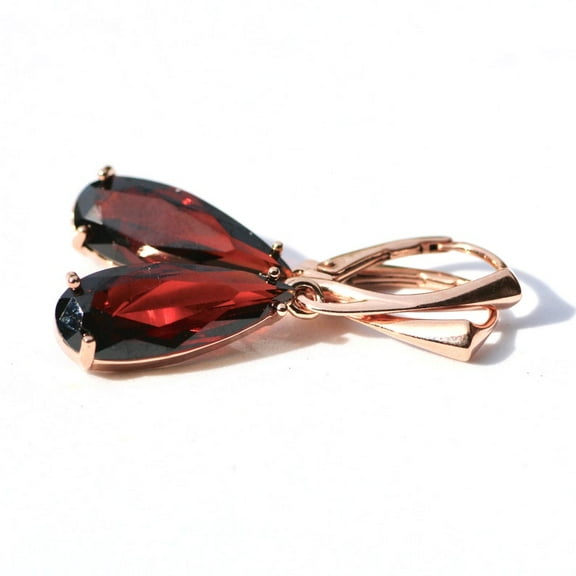 Genuine Garnet Stud Earrings, Garnet Earrings, Natural Red Garnet Earrings, January Birthstone Stud Earrings