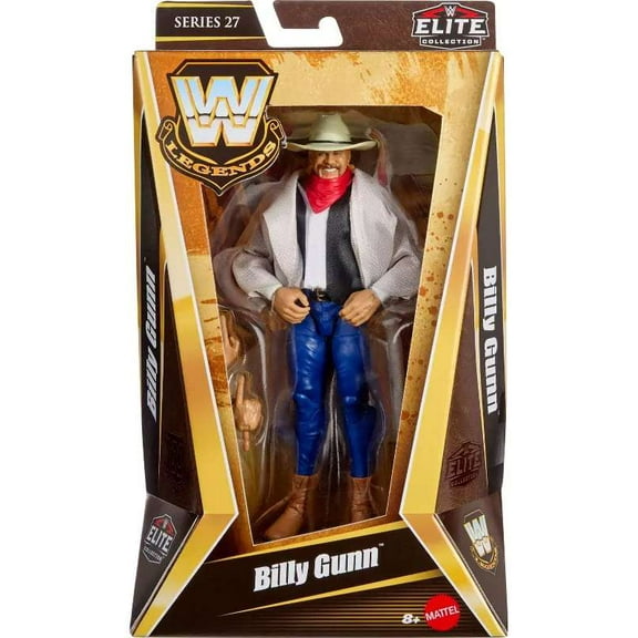WWE Elite Legends Smoking Guns Billy Gunn Action Figure & Accessories, Series 27 6-inch Collectible Set