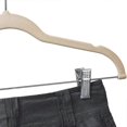 thumbnail image 2 of 10 Pack Hangers With Clips - Ivory Velvet Hangers - Hangers - Pants Hangers - Slim Slip, 2 of 4