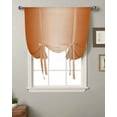 thumbnail image 2 of Burnt Orange Ombre Tie Up Curtains for Kitchen Bathroom Bedroom Windows 45 Inch Length, Modern Abstract Gradient Color Art Balloon Drape Curtains Shade Rod Pocket Drapery Curtain Panel, 42"x54", 2 of 7