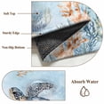 thumbnail image 6 of Ocean Themed Round Rugs for Living Room 6ft Nautical Sea Turtle Jellyfish Watercolor Blue Non Slip Circle Rug Washable Low-Profile Indoor Carpet for Bedroom, Dining Room, Bathroom, 6 of 9
