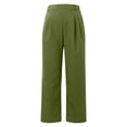 thumbnail image 4 of DuoJiaJ Women Fashion Casual Solid Color Wide Leg Elastic Pants Work Business Casual High Waisted Dress Pants Flowy Trousers Office Pants Plus Size Casual Pants Women, 4 of 5