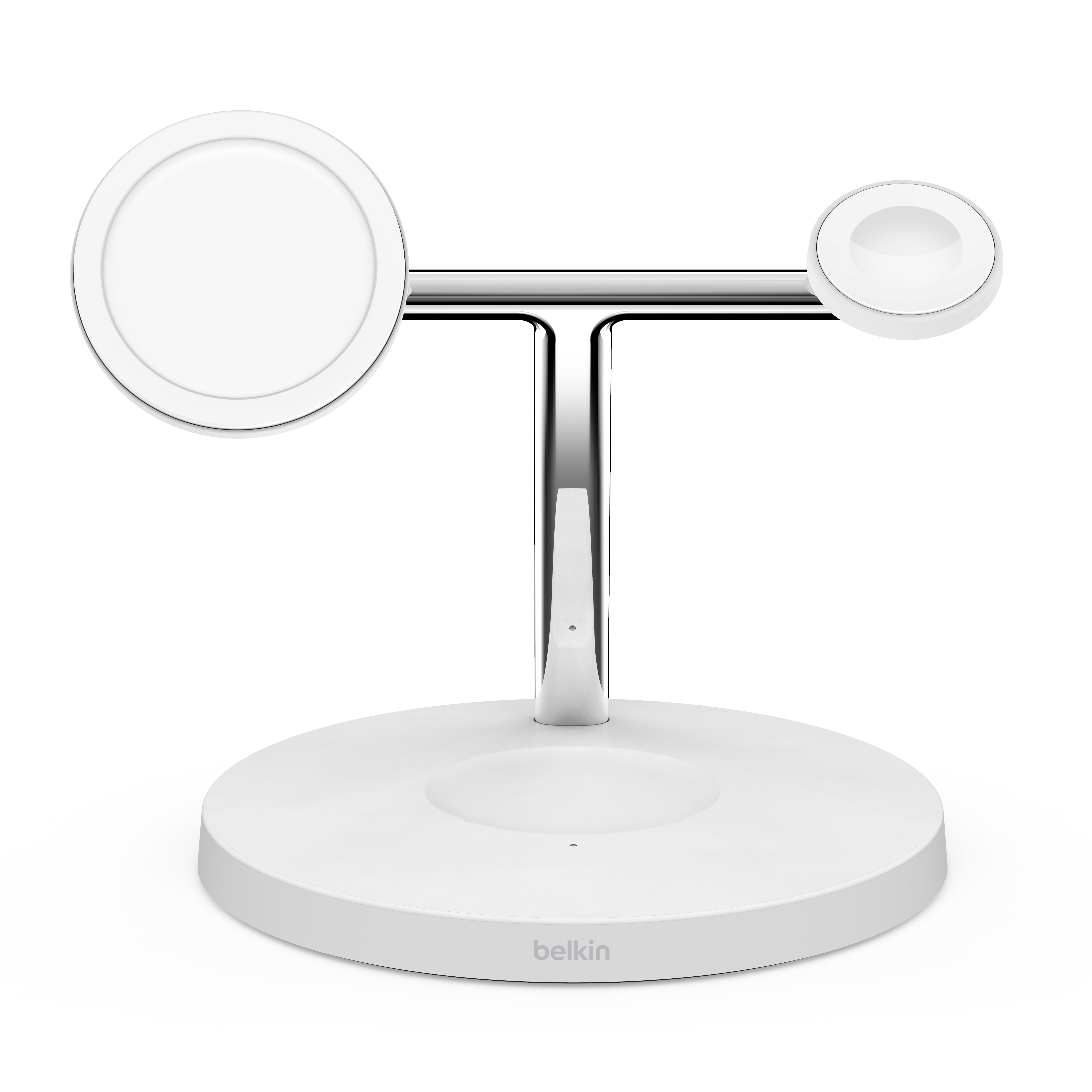  Belkin MagSafe 3-in-1 Wireless Charging Stand (Older 2021  Release) for Apple Watch, iPhone Series, AirPods - White : Everything Else