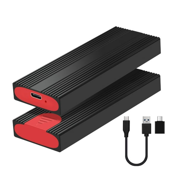 WINDLAND M.2 NVMe Satas (PCIe) SSDs Toolsfree Enclosure to USB 3.2 2Gen Type C 10Gbps