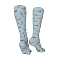thumbnail image 3 of Honeii Dachshund Dog Print Calf Socks Sports Socks Seamless Toe, Trouser Socks,Knee High Long Socks for Women and Men-One Size, 3 of 8