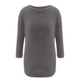 thumbnail image 4 of Plain Sweater Dress for Women Soft Warm Fleece Casual Crewneck Pullover Pocket Long Sleeve Sweatshirt Mini Dresses (Small, Gray 01), 4 of 5