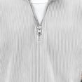 thumbnail image 4 of Tdoqot Boys Corduroy Sweatshirt Quarter Zip- Pullover Fashion Long Sleeve Casual Kids Tops Gray Size 5, 4 of 5