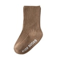 thumbnail image 3 of Xijirk Solid Vertical Rib Anti Crew Socks Non Skid Ankle Socks Unisex 3-5 Years, 3 of 4
