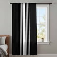 thumbnail image 4 of Black White Stripe Sheer Curtains 84 Inches Long, Modern Rustic Vertical Striped Light Filering Curtains, Breathable Simi Curtain Privacy Drapes for Living Room Bedroom Lightweight Window Treatment, 4 of 9
