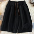 thumbnail image 6 of Mens Shorts 5 Inch Plus Size Cool Silk Quick Dry Shorts Loose Fit Lightweight Sports Beach Casual Summer Shorts Black 3XL, 6 of 6