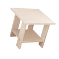 thumbnail image 4 of Mesa auxiliar de madera de doble capa, moderna, multiusos para espacios estrechos. Blanco, 4 of 9