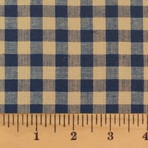 Heritage Navy Blue 5 Plaid Homespun Cotton Fabric - Sold by the Yard - by JCS