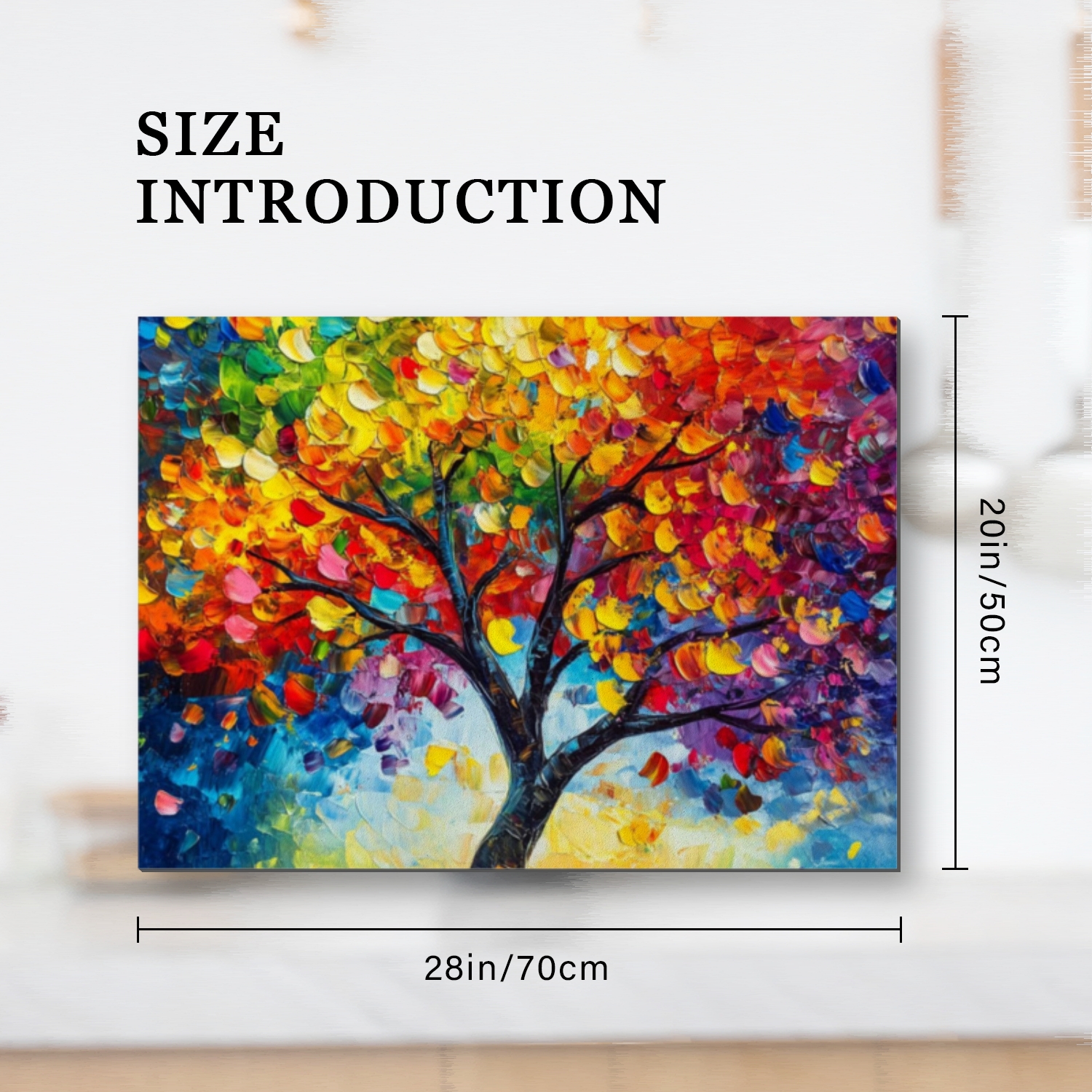 Cooktop Covers for Electric Glass Top, Multicolored Tree of Life Range Stovetop Protector, Square Foldable Stove Protector Mat for Kitchen RV (28×20 Inch)