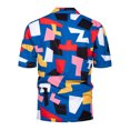 thumbnail image 4 of Leesechin Short Sleeve Shirts For Men Hawaiian Print Lapel Shirt 4X Blue, 4 of 7