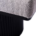 thumbnail image 3 of Grey Boucle Upholstered Bench With Black Legs - For Bedroom And Living Room Comfort Upholstery Robust Chunky Area, 3 of 6