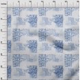 thumbnail image 2 of oneOone Cotton Silk Grayish Blue Fabric Texture Watercolor Sewing Material Print Fabric By The Yard 42 Inch Wide, 2 of 4