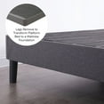 thumbnail image 3 of DeCoro Claridge Upholstered Mattress Foundation | Platform Bed | Metal Frame with Wood Slat Support | Grey, King, 3 of 11
