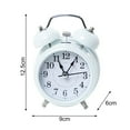 thumbnail image 5 of NIBOLOG Alarm Clock Twin Bell Silent Movement Metal Heavy Sleepers Alarm Clock for Desktop, 5 of 8