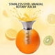 thumbnail image 2 of Screw-Top Lemon Squeezer, Stainless Steel Manual Juicer with Built-In Filter, Orange Citrus Press, Spout & Jalapeno Core, 2 of 5