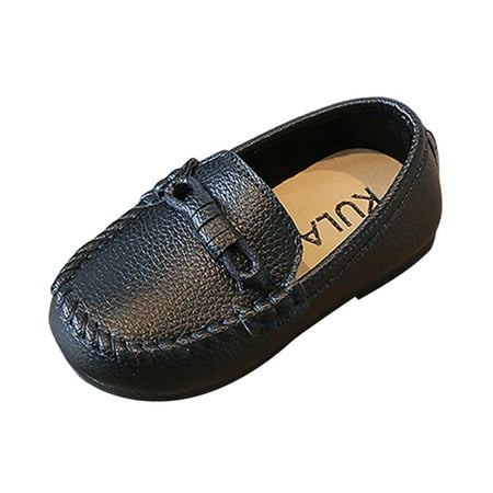 Zanarzt Boy Leather Dress Shoes Boy s Casual Dress Oxford Comfort Formal Fashion Sneaker Shoes for Toddler Little Kid Black US 8.5