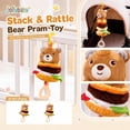 thumbnail image 3 of Kiddiway Jollybaby Baby Stacking Pull Toy with Bell - Plush Figurine & Cute Plushies, Baby Rattles & Plush Rings, Soft Sensory Rattle, Stacking Rings, Auditory, Stroller Hanging,a, 3 of 7