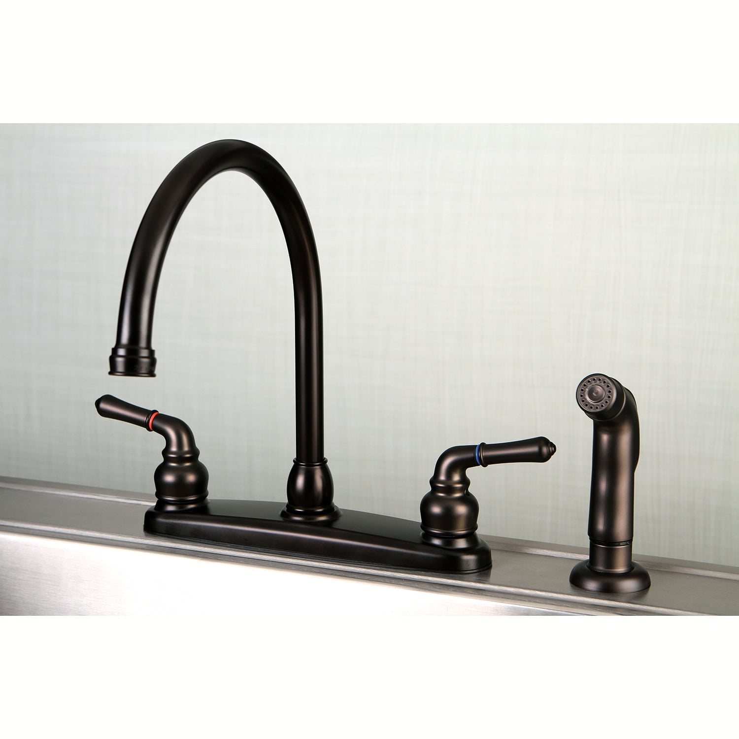 Kingston Brass FB795SP 8-inch Centerset Kitchen Faucet, Oil Rubbed Bronze