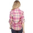 thumbnail image 2 of Matchstick Chemise à Carreaux en Flanelle à Manches Longues pour Femmes, 2 of 7