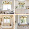 thumbnail image 4 of Curtain Valance for Windows, Country Sunflower Daisy Flower Kitchen Valances Rod Pocket Short Curtains, Farmhouse Plant Bee Window Valance for Bedroom Bathroom Living room 60x18in, 4 of 9