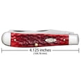 thumbnail image 3 of Case XX Knives Peach Seed Jigged Dark Red Bone Trapper Carbon Steel Pocket Knife, 3 of 4