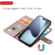 thumbnail image 3 of For iPhone 17 Pro Case 2 in 1 Detachable Magnetic Leather Wallet Mobile Cover with Strap -, 3 of 5