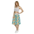 thumbnail image 3 of Women's Garden Art Spring Blooms Romantic A-line Printed Skirt Casual Wear, S, Turquoise Orange, by Ambesonne, 3 of 6