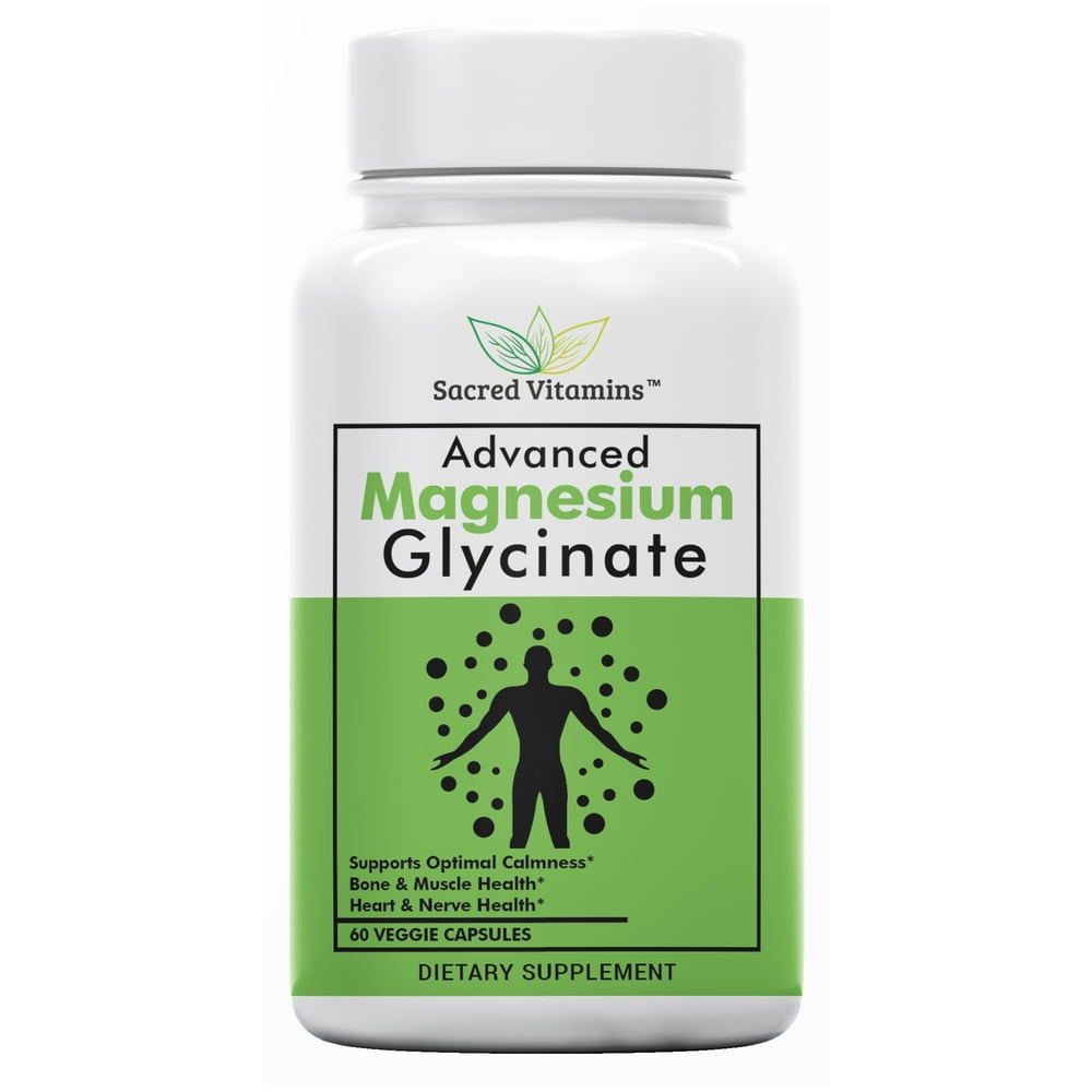Premium Magnesium Glycinate Capsules (400mg) for Sleep Support, Mood
