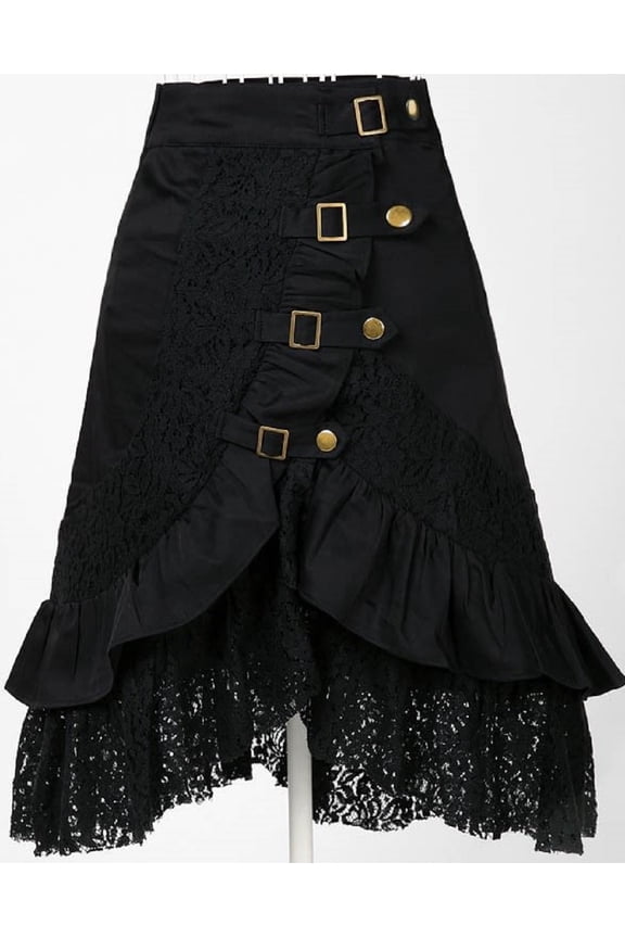 Hippie Boho Metal Retro Design A Line Gypsy Skirts